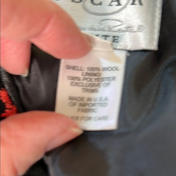 Oscar de la Renta Black Embroidered  A-Line Skirt 6P - Picture 4 of 4